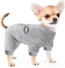 Thermal Velvet Dog Pajamas | Winter Jumpsuit for Small Dogs & Cats