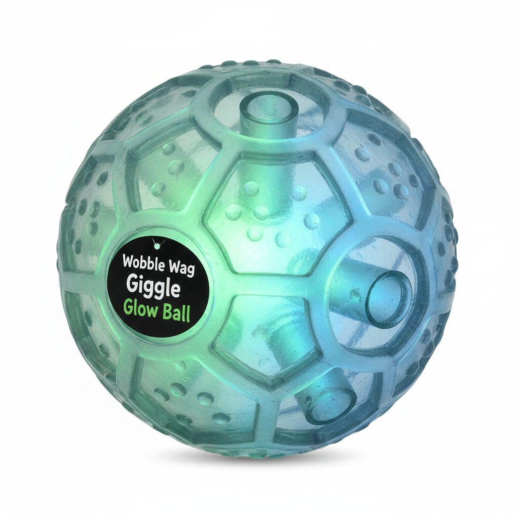Wobble Wag Giggle Glow Ball interactive dog toy